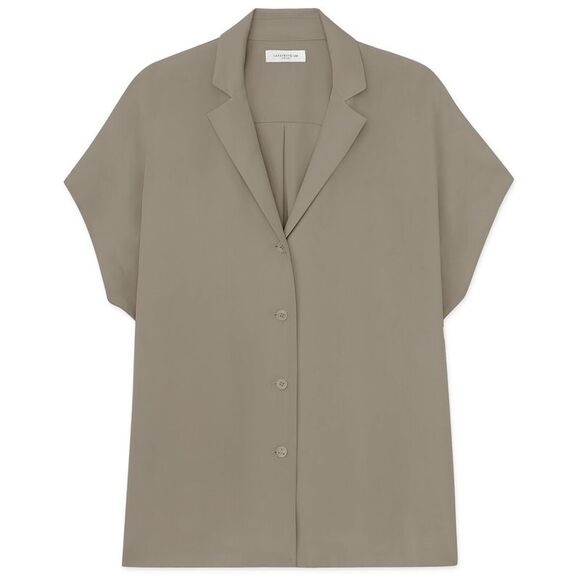 Lafayette 148 New York Tops - Lafayette 148 New York Womens  Plus Notch Collar Dolman Silk Blouse